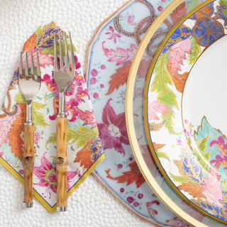 Caspari Tobacco Leaf Paper Luncheon Napkins in Ivory - 20 Per Package 13130L