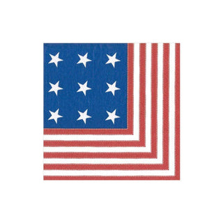 Caspari Star Spangled Paper Cocktail Napkins - 20 Per Package 13660C