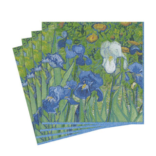 Caspari Van Gogh Irises Paper Luncheon Napkins - 20 Per Package 13670L