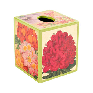 Caspari Jefferson's Garden Study Lacquer Tissue Box Cover in Gold - 1 Each 15791LQTB