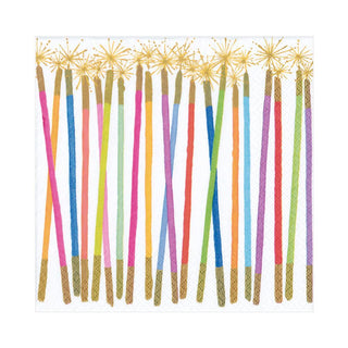 Caspari Party Candles Paper Luncheon Napkins - 20 Per Package 15830L