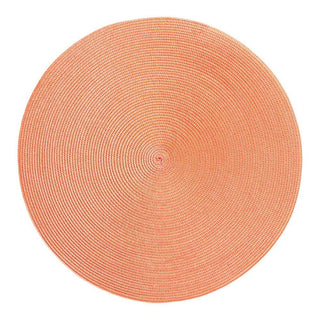 Deborah Rhodes Braided Round Placemat in Gold & Fiesta - 1 Each 15930