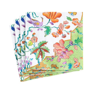 Caspari Summer Palace Paper Cocktail Napkins in Celadon - 20 Per Package 16360C