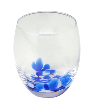 Abigails Fiesta Blue & White Stemless Wine Glass - Set of Four 16542