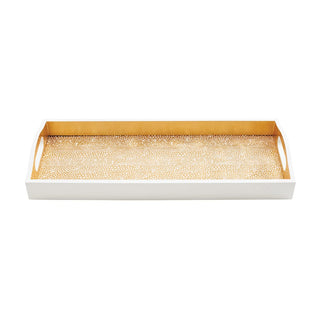 Caspari Pebble Lacquer Bar Tray in Gold - 1 Each 16790LQBAR