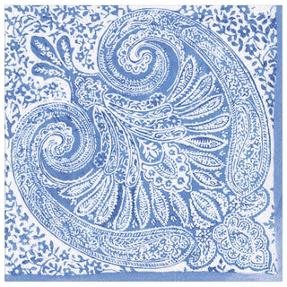 Caspari Paisley Medallion Paper Dinner Napkins in Blue - 20 Per Package 16970D