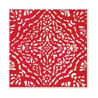Caspari Annika Paper Luncheon Napkins in Red - 20 Per Package 17300L