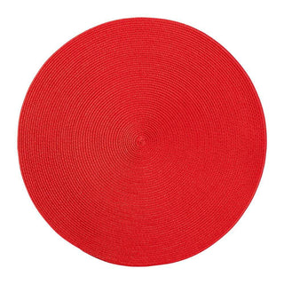 Deborah Rhodes Braided Round Placemat in Holiday Red - 1 Each 26576