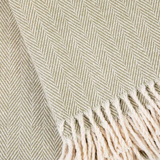 Sferra Celine Herringbone Throw in Moss 30572