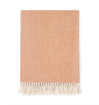 Sferra Celine Herringbone Throw in Paprika 30575