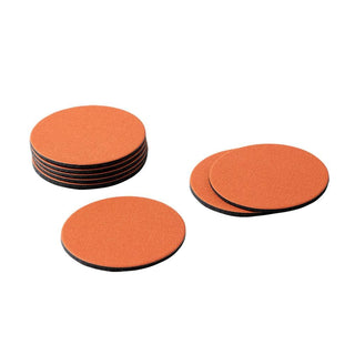 Caspari Classic Canvas Felt-Backed Coasters in Orange - 8 Per Box 4014CR