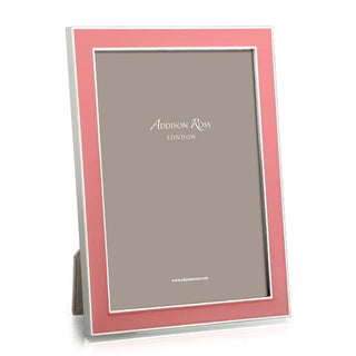 Addison Ross Coral Enamel 4" x 6" Picture Frame with Silver Trim - 1 Each 41102