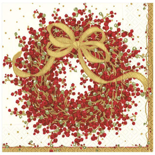 Caspari Pepperberry Paper Dinner Napkins - 20 Per Package 8070D