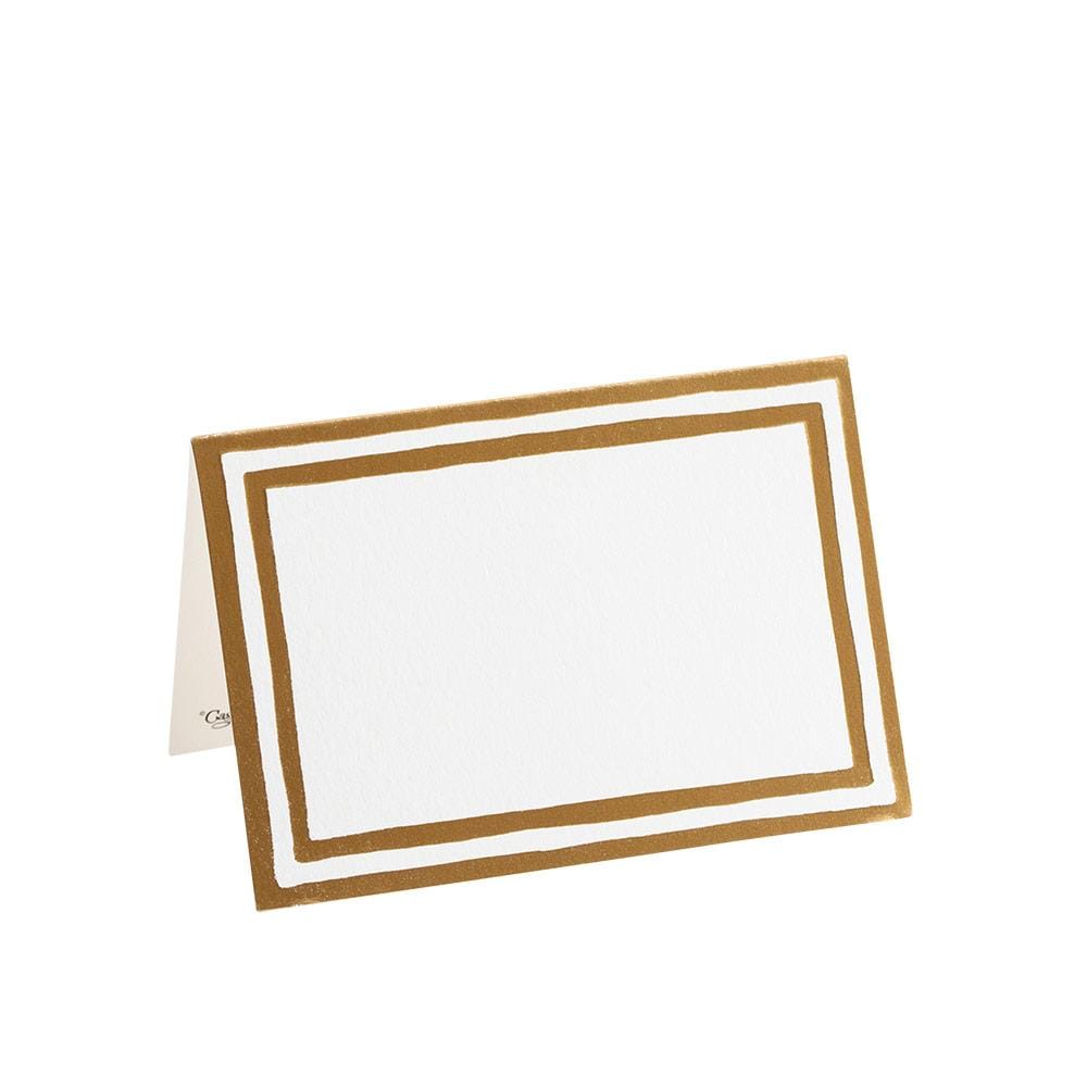 Border Stripe Place Cards in Gold Foil - 8 Per Package – Caspari