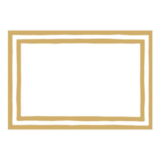 Caspari Border Stripe Place Cards in Gold Foil - 8 Per Package 80945P