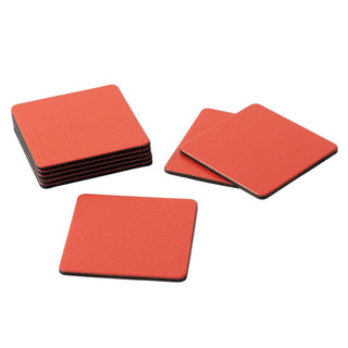 Caspari Square Lizard Coasters in Orange - 8 Per Box 88080CC