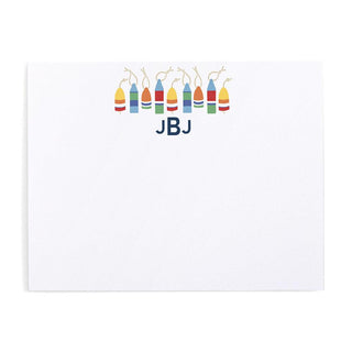 Personalization by Caspari Harbor Buoys Personalized Monogram Correspondence Cards 90688CCUPG