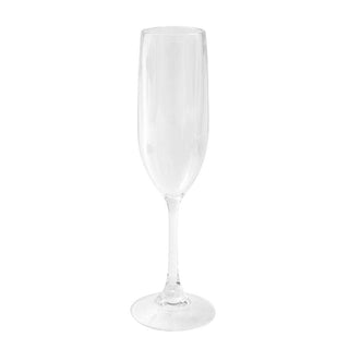 Caspari Acrylic Champagne Flute in Crystal Clear - 6 Each ACR014X6