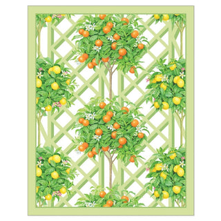 Caspari Citrus Topiaries Bridge Tally Sheets - 12 Per Package BT146