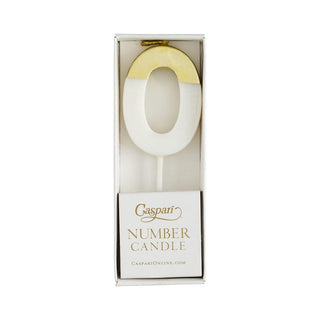 Caspari Number Candle 0 - White CA910