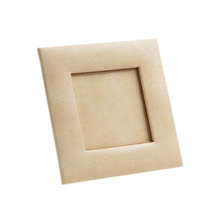 Caspari Snakeskin 4" Square Picture Frame in Ivory - 1 Each F9034