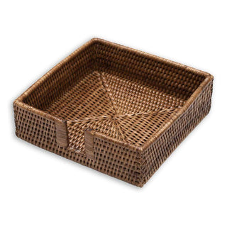 Caspari Rattan Luncheon Napkin Holder in Dark Natural - 1 Each HL01