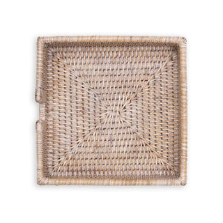 Caspari Rattan Luncheon Napkin Holder in White Natural - 1 Each HL01W