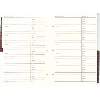 Caspari 7" x 9" Address Book Paper Refill with Index Tabs - 1 Each I153