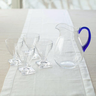 Caspari Acrylic Pitcher in Clear with Cobalt Handle - 1 Each JUG001