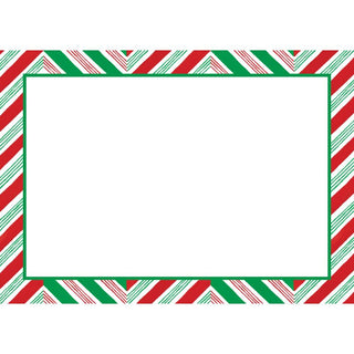 Caspari Candy Cane Stripes Self-Adhesive Labels - 12 Per Package LTAG123