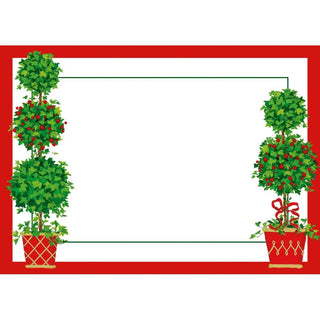 Caspari Topiaries Self-Adhesive Labels - 12 Per Package LTAG124