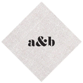 Personalization by Caspari Personalized Double Initial Jute Cocktail Napkins PG_2INITIAL_JUTE_COCKTAIL
