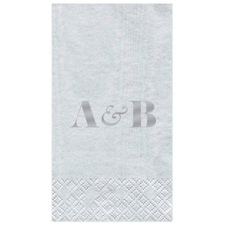 Personalization by Caspari Personalized Double Initial Moiré Guest Towel Napkins PG_2INITIAL_MOIRE_GUEST