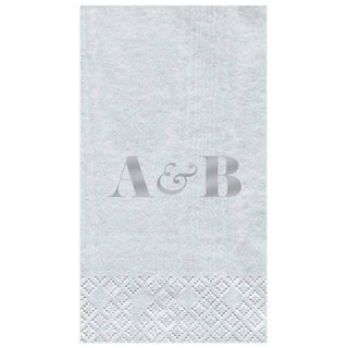 Personalization by Caspari Personalized Double Initial Moiré Guest Towel Napkins PG_2INITIAL_MOIRE_GUEST