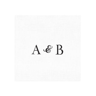 Personalization by Caspari Personalized Double Initial Paper Linen Cocktail Napkins PG_2INITIAL_PL_COCKTAIL