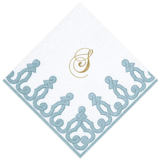 Personalization by Caspari Personalized Single Initial Passementerie Cocktail Napkins PG_INITIAL_PASS_PL_COCKTAIL