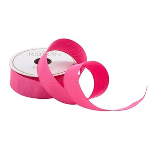 Caspari Narrow Fuchsia Grosgrain Wired Ribbon - 8 Yard Spool R866