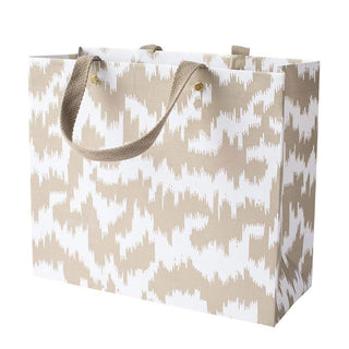 Caspari Modern Moire Pale Gold Gift Bag Lg 11 3/4 X 4 3/4 X 10 10003B3