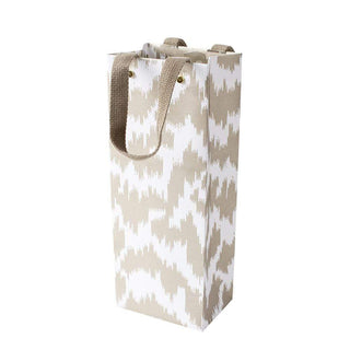 Caspari Modern Moire Pale Gold Bottle Bag 5 X 3 1/2 X 13 10003B4