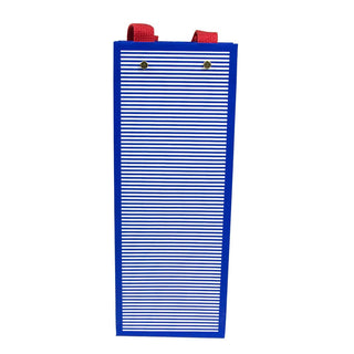 Caspari Mini Stripe Navy Bottle Bag 5 X 3 1/2 X 13 100224B4