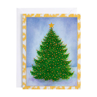 Caspari Tree with Lights and Snow Boxed Christmas Cards - 16 Cards & 16 Envelopes 100227