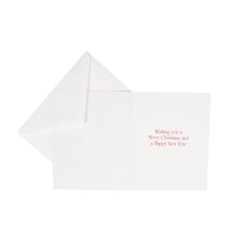 Caspari Berry Decorated Ornament Classic Embossed Boxed Christmas Cards - includes 10 cards & envelopes 100231
