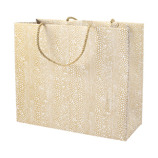 Caspari Pebble Gold Gift Bag Lg 11 3/4 X 4 3/4 X 10 100300B3