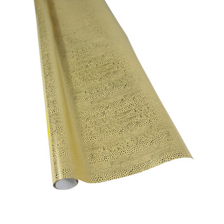 Caspari Pebble Gold Foil Roll Wrap 30 Inchx 6 Ft Foil-2 Core 100306RCF