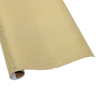 Caspari Pebble Gold Foil Roll Wrap 30 Inchx 6 Ft Foil-2 Core 100306RCF