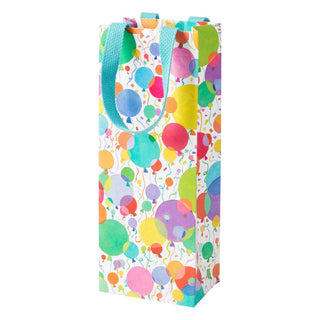 Caspari Balloons And Confetti Bottle Bag 5 X 3 1/2 X 13 10034B4