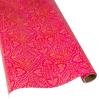 Caspari Annika Fuchsia/Coral Roll Wrap 30 Inch X 8Ft-2 Inch Core 100370RC