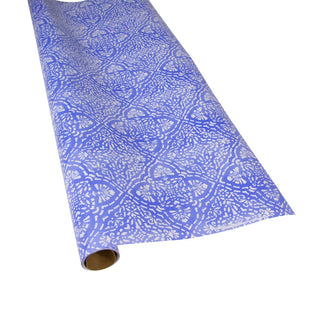 Caspari Annika Ceramic Blue Roll Wrap 30 Inch X 8Ft-2 Inch Core 10037RC