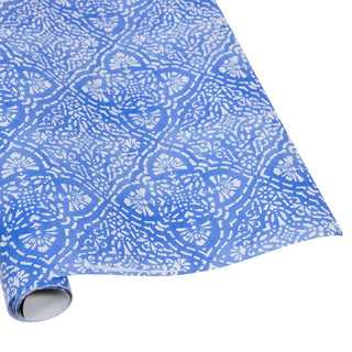 Caspari Annika Ceramic Blue Roll Wrap 30 Inch X 8Ft-2 Inch Core 10037RC