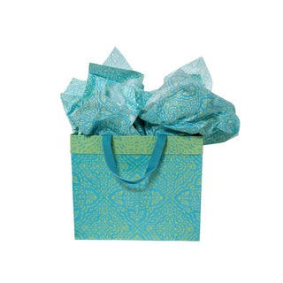 Caspari Annika Turquoise Tissue Pkg 4 Sheets 10037TIS
